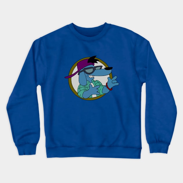 Retro Poochie the Dog Crewneck Sweatshirt by FlyAsAKite